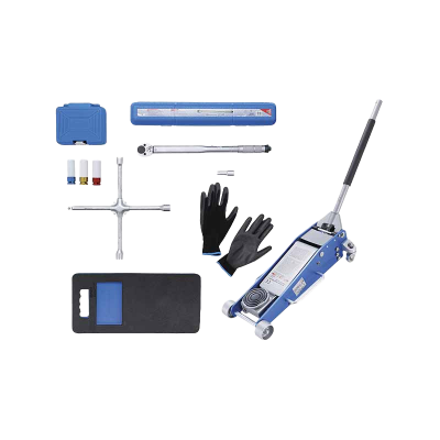 Set Cric roulant aluminium hydraulique 2.5T