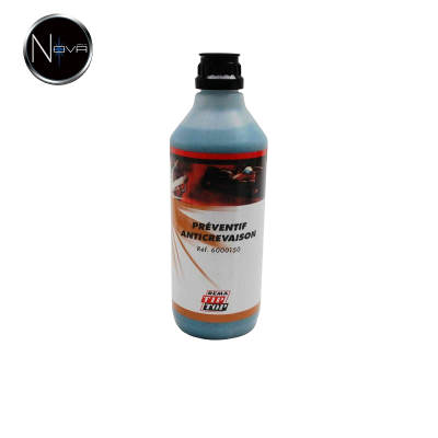 Bouteille d'un litre de préventif anti crevaison tip top