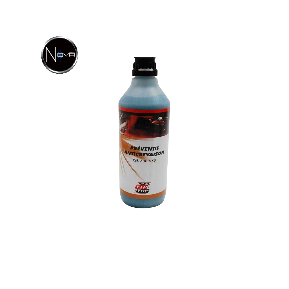 Bouteille d'un litre de préventif anti crevaison tip top