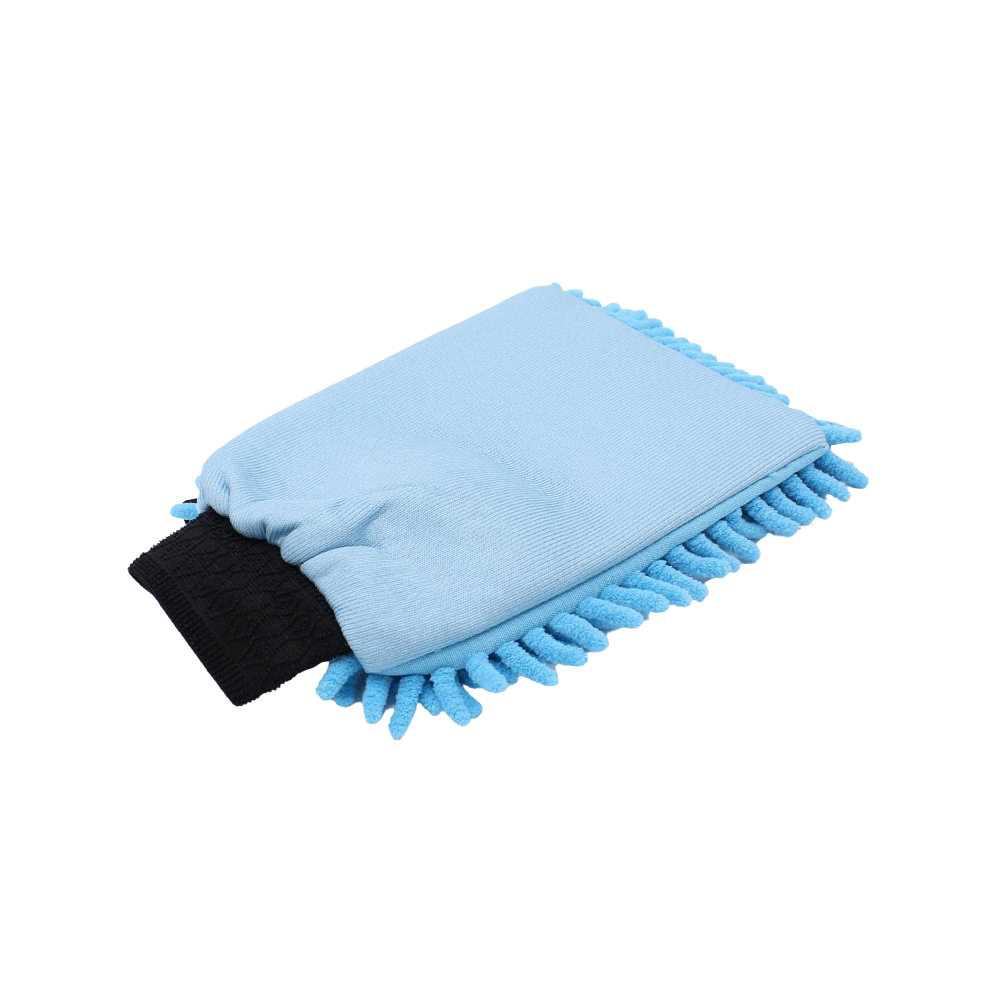 Verso du Gant Rasta microfibres bleu