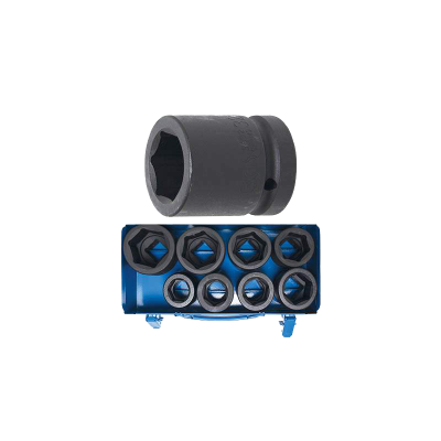 Coffret 8 douilles courtes 1 pouce 27 à 50mm