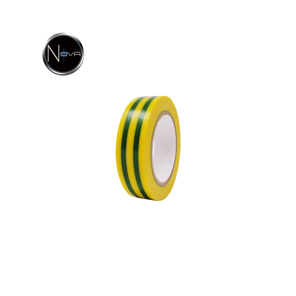 Ruban isolant PVC vert/jaune 19mm x 110m