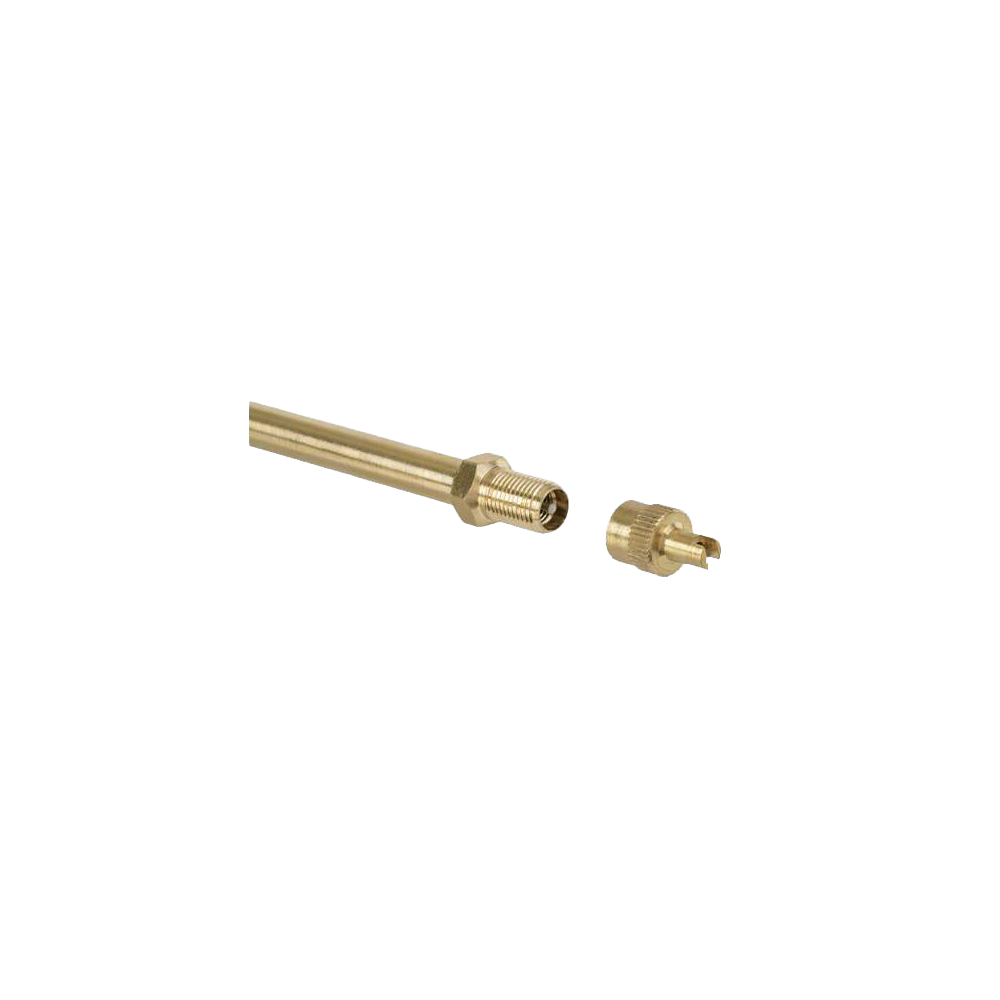 La rallonge de valve de pneu en métal 125 mm avec bouchon démonté