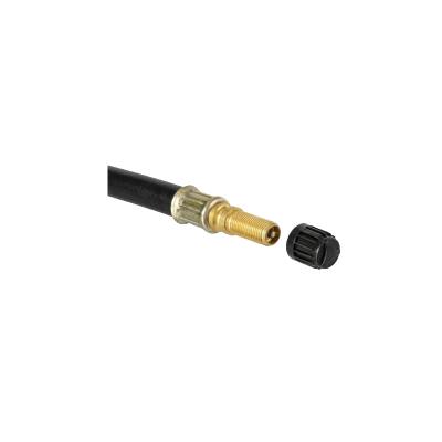 Rallonge flexible de valve – caoutchouc 105 mm avec bouchon démonté