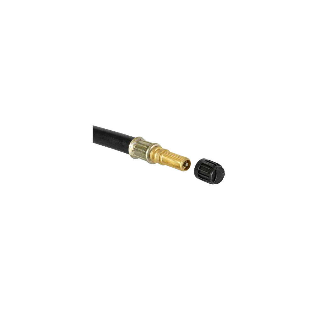 Rallonge flexible de valve – caoutchouc 105 mm avec bouchon démonté
