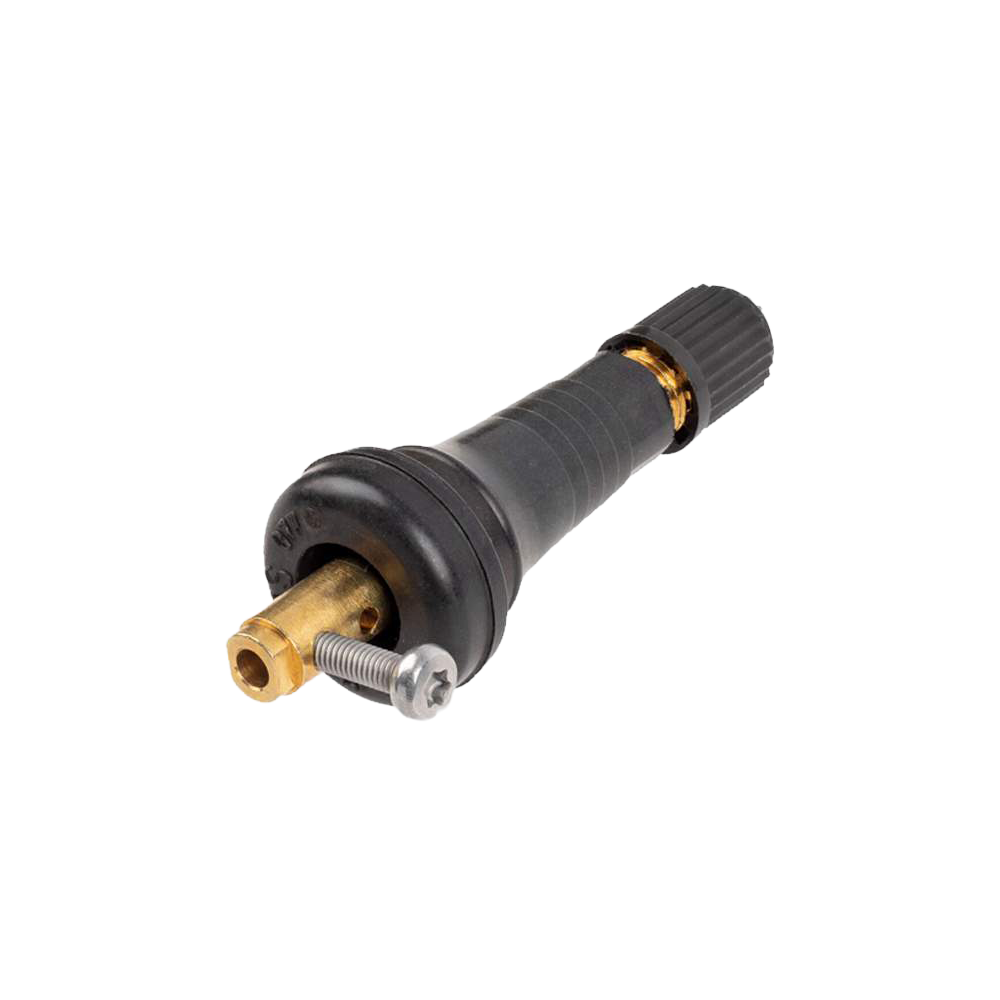 Vue de dessous de la valve TPMS caoutchouc pour capteur universel type CUB