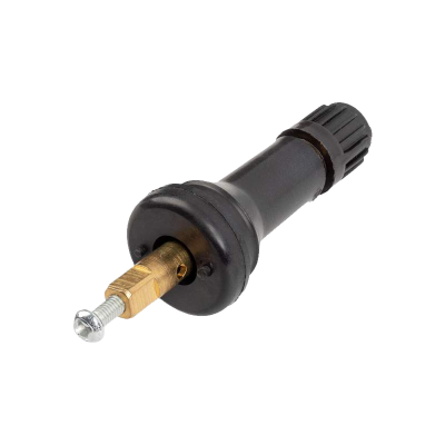 Vue de dessous de la valve TPMS caoutchouc pour capteur OEM type TRW