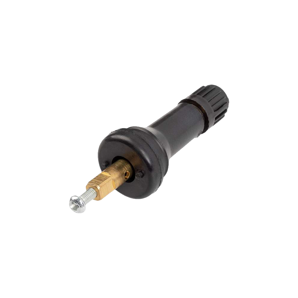 Vue de dessous de la valve TPMS caoutchouc pour capteur OEM type TRW