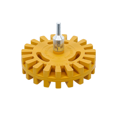 Gomme enlève autocollants Ø 100 mm pour perceuse
