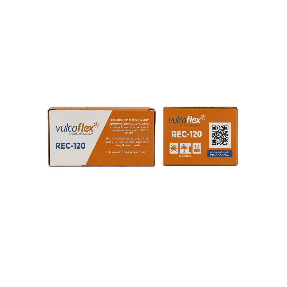 données techniques des emplâtre radial Vulcaflex REC-120-80 × 125 mm